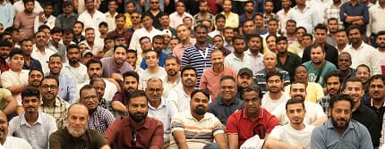 A large group of PESCO employees together